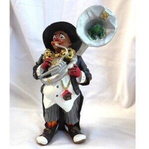 1994 ENESCO Mardi Gras Clown Collection Tuba Player 8”